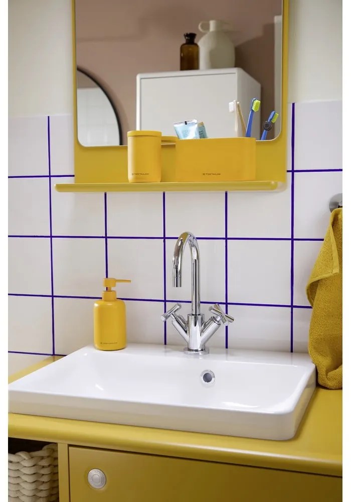 Чаша за четки за зъби от полиресин в цвят горчица Tom Tailor T-Color Bath – Wenko