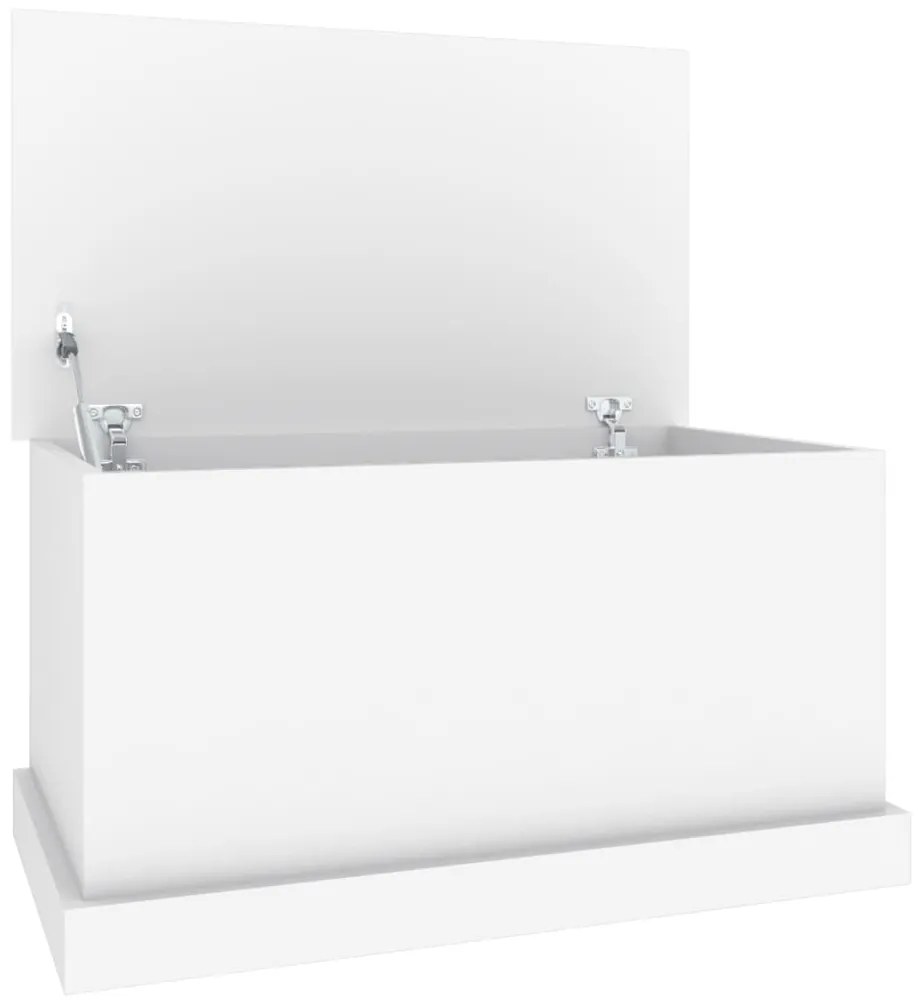 816504 vidaXL Кутия за съхранение, бяла, 70x40x38 см, инженерно дърво
