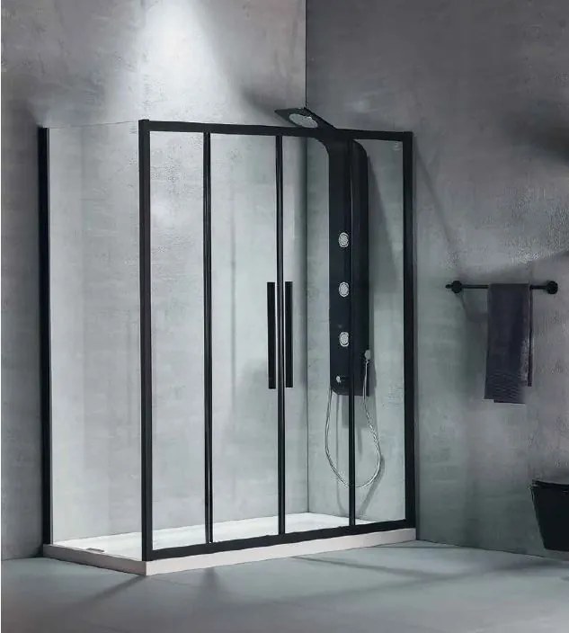 Плъзгаща се врата Devon Flow II-177 - 181-Черен