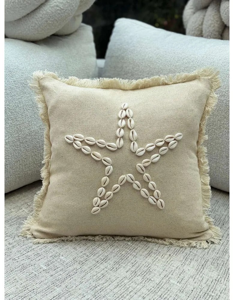 Памучна калъфка за възглавница 43x43 cm Seashells – Mioli Decor