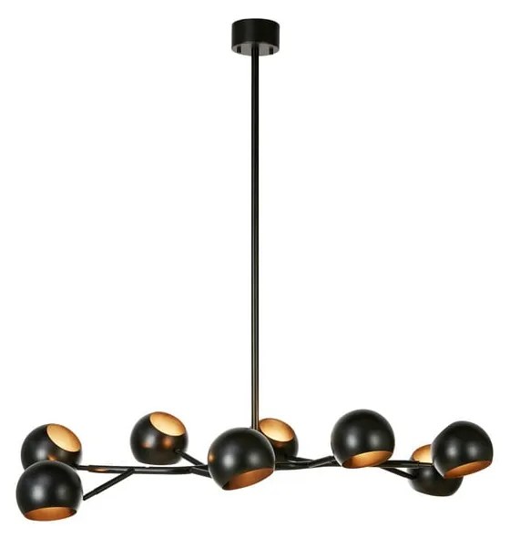 Черно висящо осветително тяло с метален абажур Edgar – Markslöjd