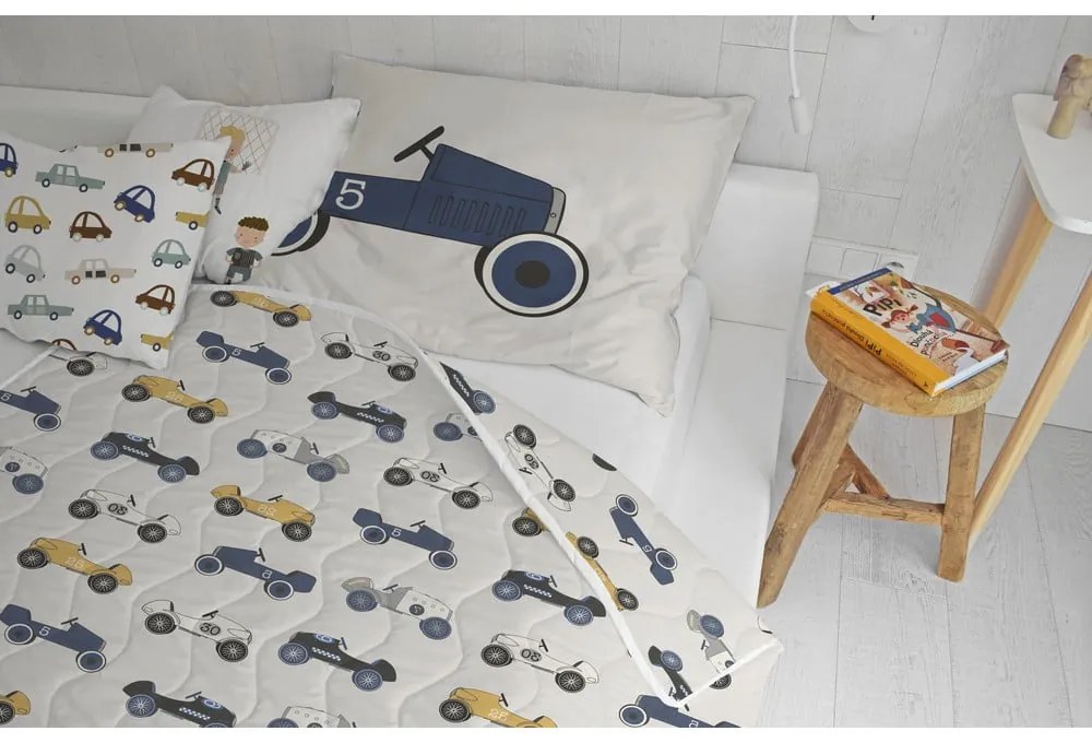 Олекотени одеяло и калъфка за възглавница в комплект от памучен сатен 140x200 cm – Butter Kings