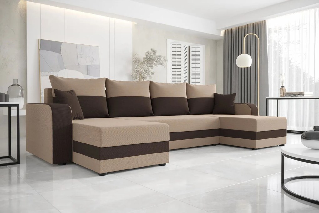 Ъглов диван Dennis U-Mpez-kafe