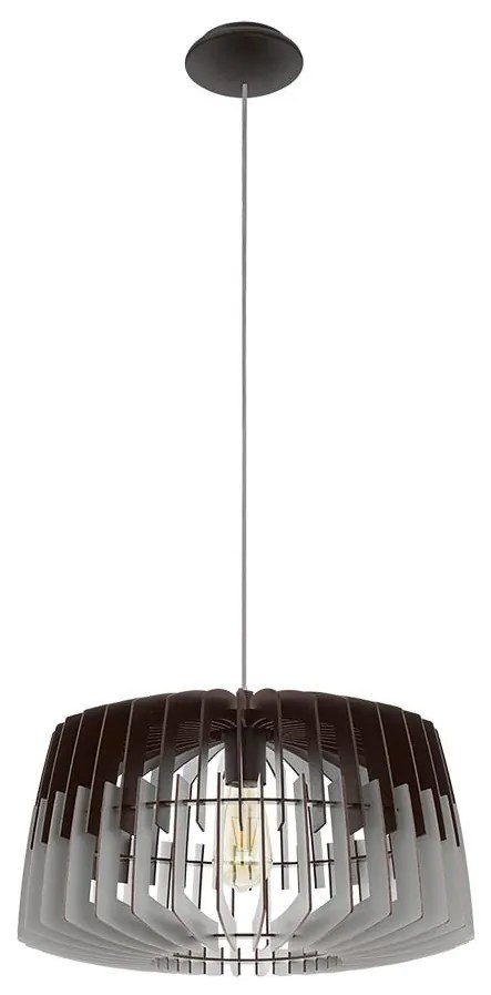 Eglo 96956 - Полилей на верижка ARTANA 1xE27/60W/230V сива/черна 480mm