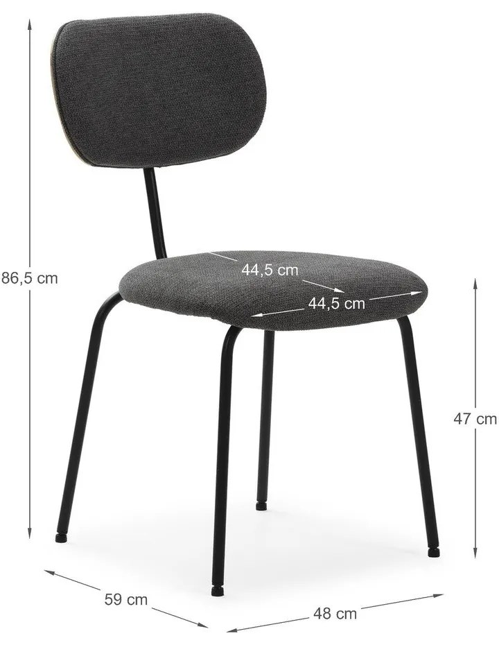 Черни трапезни столове в комплект от 4 бр. Dash – Marckeric