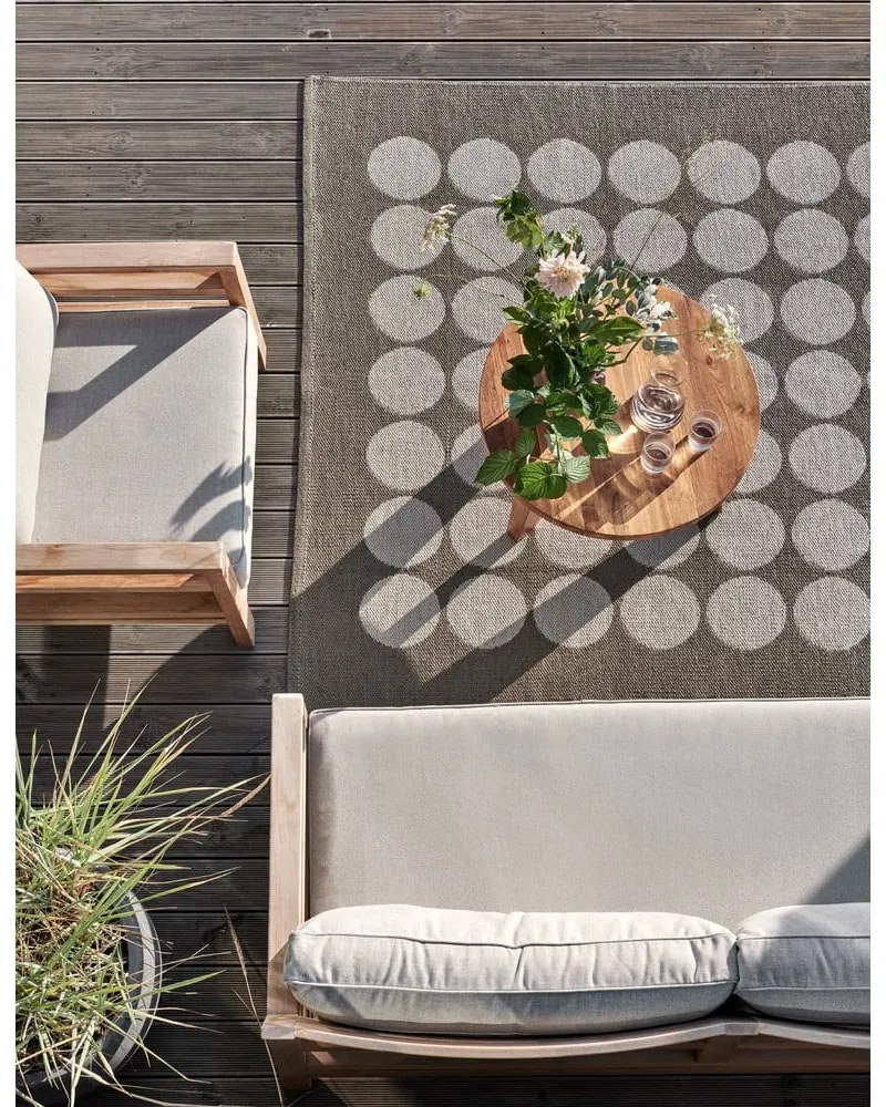 Кафява и бежова пътека за открито и закрито 70x160 cm Hugo Walnut Linen – Pappelina