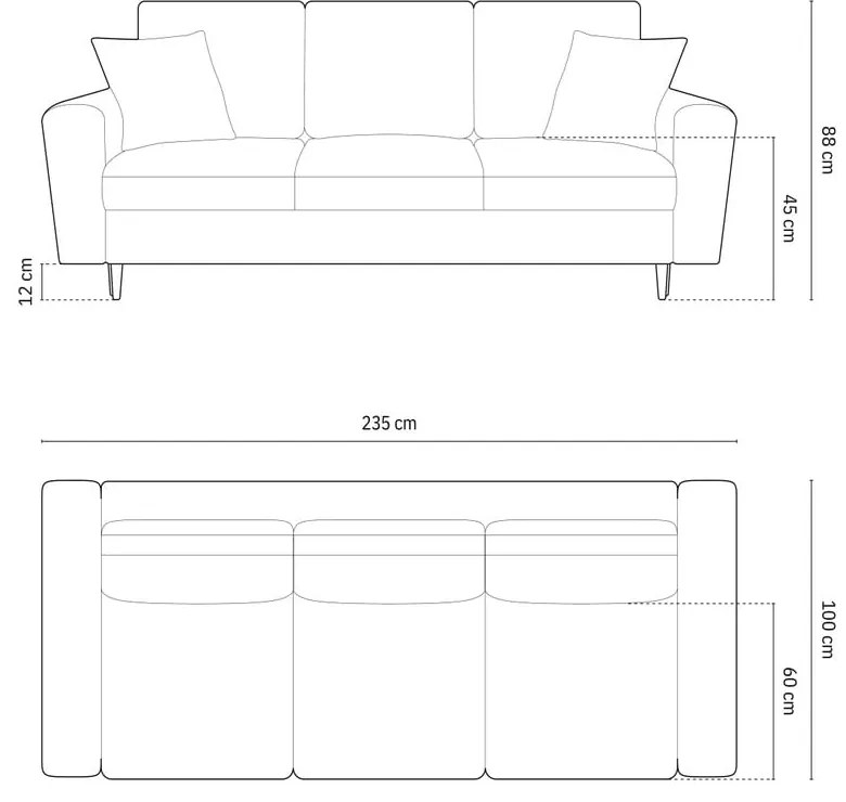 Бежов кадифен разтегателен диван с място за съхранение 235 cm Kyoto – Cosmopolitan Design