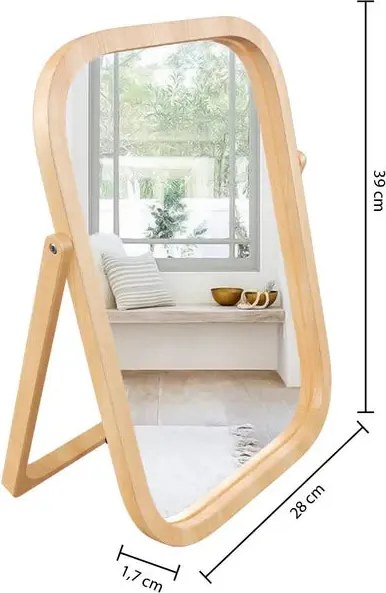 Огледало за баня 5five Bambou, Свободно стоящо, 39x28 cm