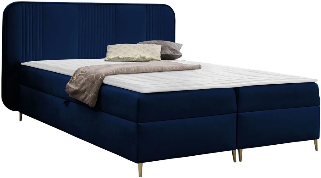 Облечено легло Fandy-Синьо-180 x 200
