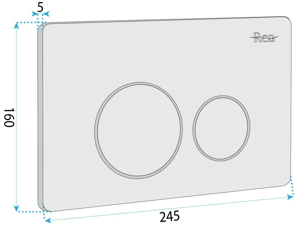 Бутон за тоалетна Rea I K011A-Q Gold Brush