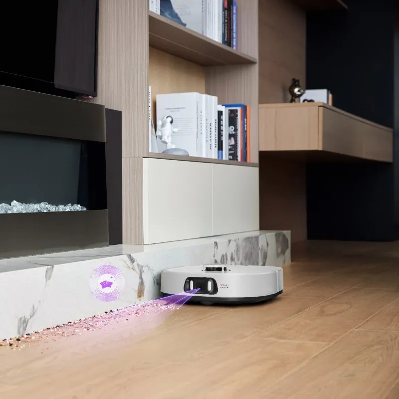 Прахосмукачка робот Eureka J15 Ultra, 19000 Pa, 3 л, Автономия 150 мин, Lidar + RGB камера, FlexiRazor, Гласов контрол, Бял
