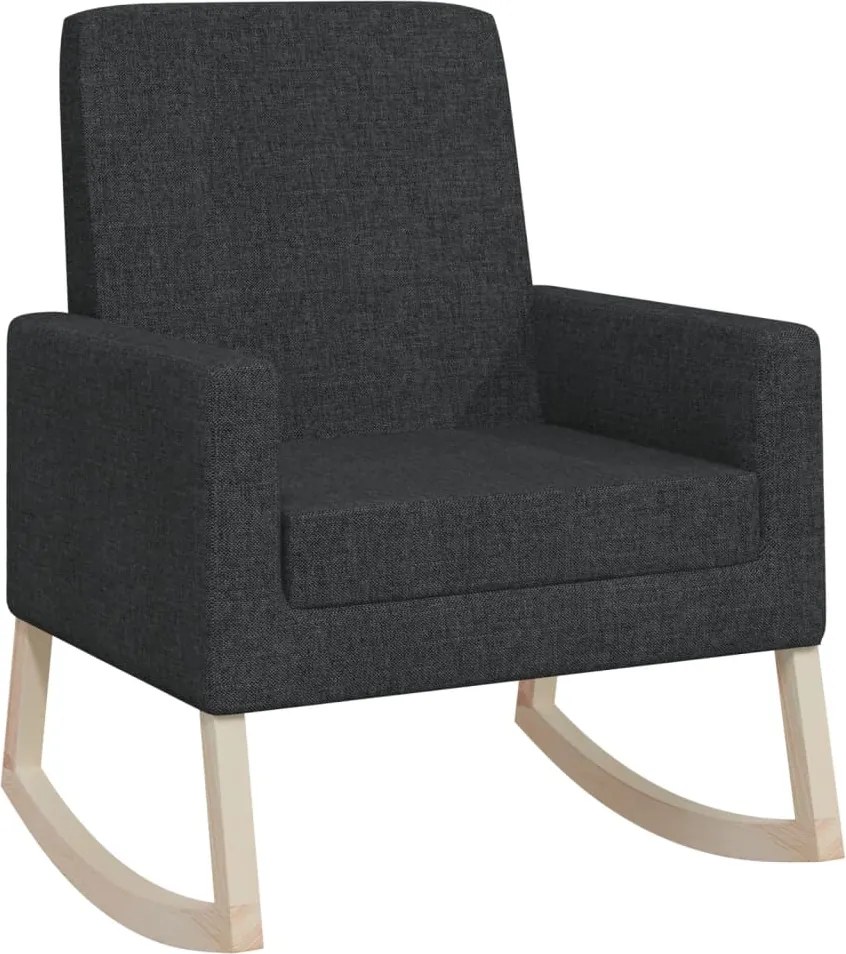 329417 vidaXL Люлеещ се стол, черен, текстил