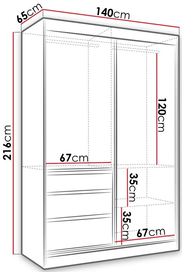 Гардероб Haiti 2-door-Fusiko-Mavro