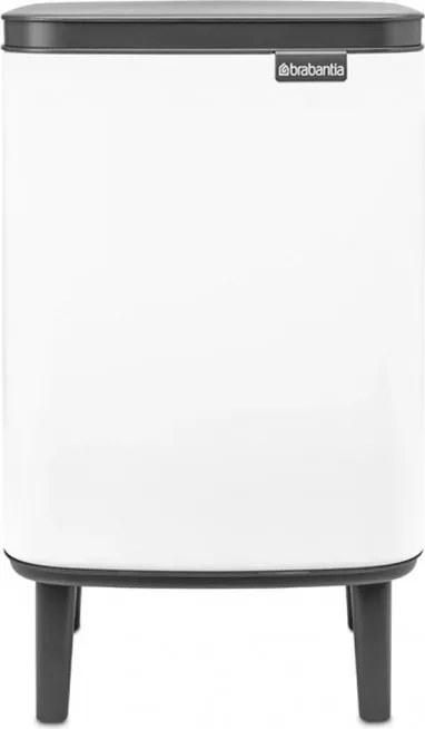 Кош за боклук Brabantia Bo Small Hi 1006643, 7 л, Повдигнат, Плавно и безшумно отваряне, Противоплъзгаща основа, Бял