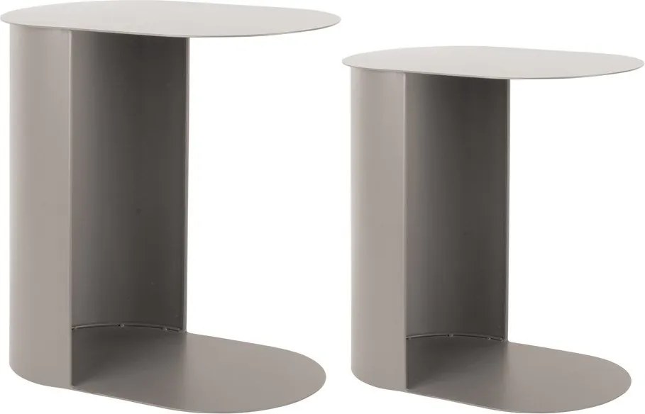 Метални странични масички в комплект 2 бр. 30x45 cm Riqueza Oval – Leitmotiv