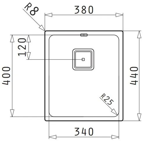 мивка Pyramis Lume 1B-34X40