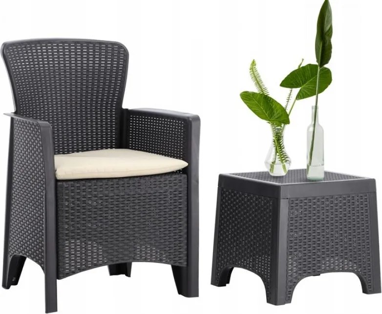 Комплект градински мебели в черно