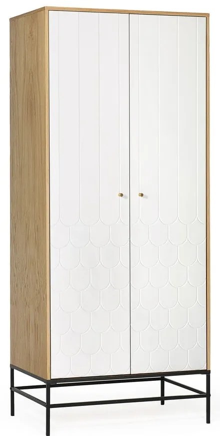 Бял гардероб 80x190 cm Lia - Woodman