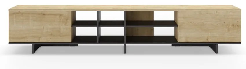 Масичка за телевизор с дъбов декор в естествен цвят 230x44 cm Cequoia - Marckeric