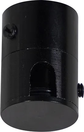 Висяща лампа черна с абажур с крокодилски принт и златист интериор 35 см 3 светлини - Cava