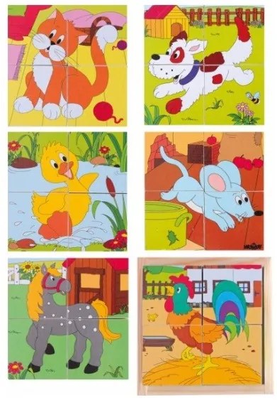 Woody - Дървени кубчета 2x2 - Ферма