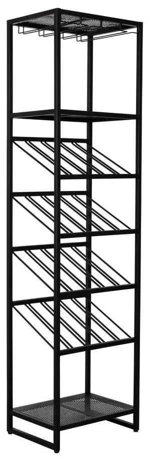 Черна метална стойка за вино за 20 бутилки, 48x180 cm Cantor - Zuiver