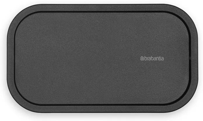 Кошче за отпадъци за баня Brabantia MindSet 1005688, Минерално покритие, Люлеещ се капак, Тъмносив