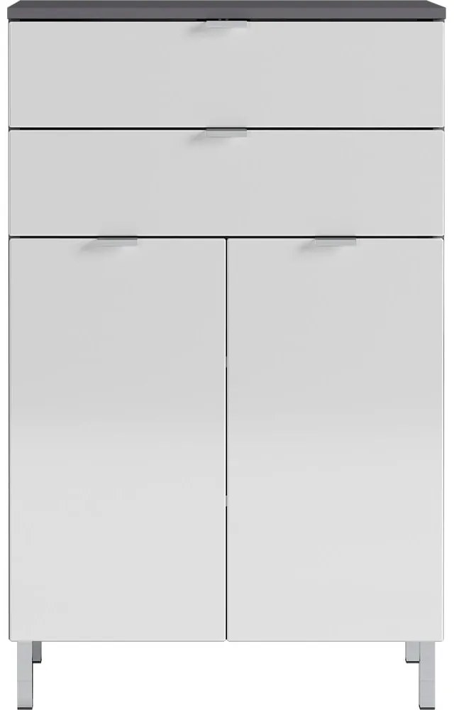 Бяло-сив висок шкаф за баня 60x97 cm Mauresa - Germania