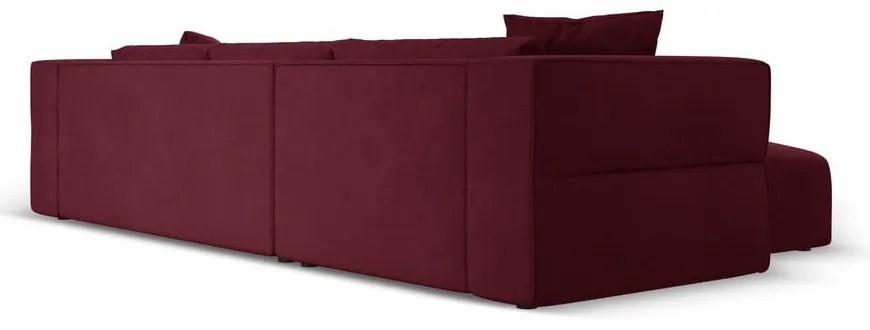 Ъглов диван в цвят бордо, ляв ъгъл Esther – Milo Casa