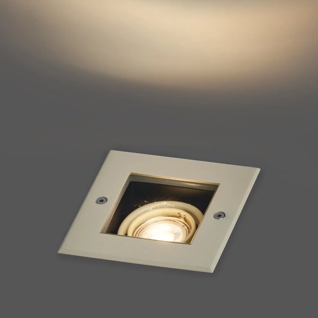 Модерно наземно петно бежово GU10 50mm въртящо се и накланящо се IP65 - Oneon