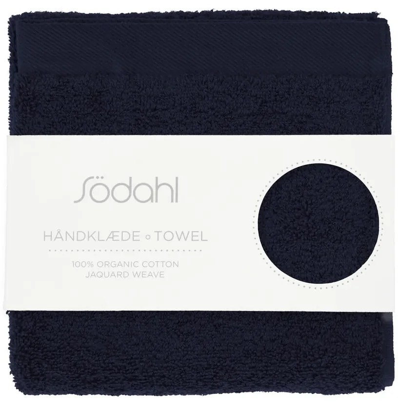 Тъмносиня памучна кърпа от тери 40x60 cm Comfort – Södahl