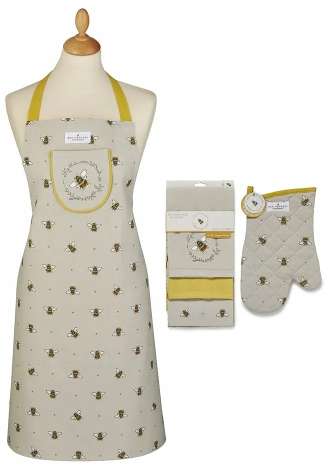 Чаени кърпи, престилка и кърпа за готвене в комплект от 5 бр. Bumble Bees – Cooksmart ®