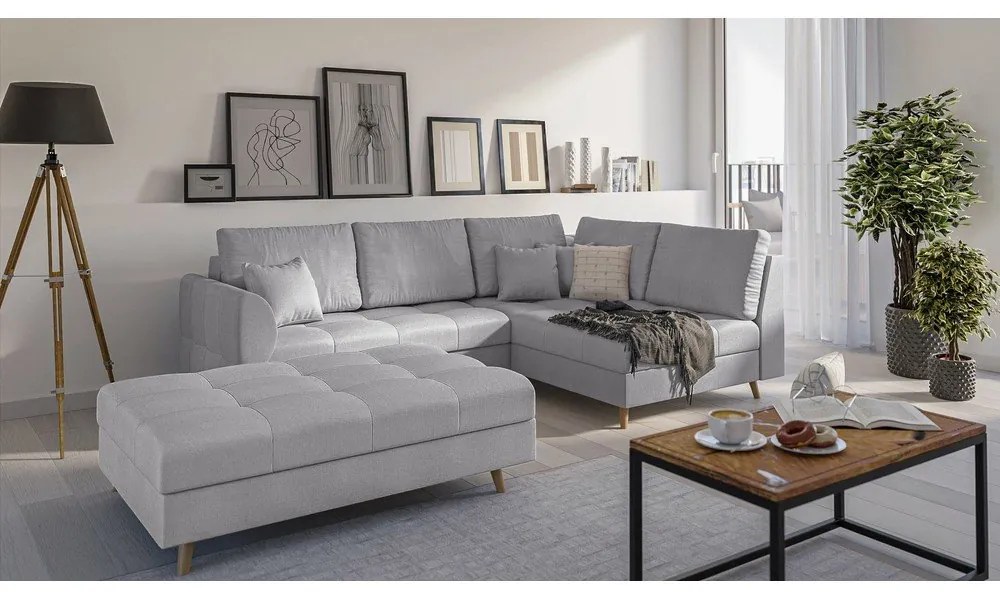 Сива табуретка за крака Ariella - Ropez