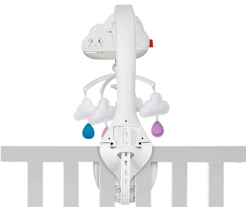 Музикална въртележка Fisher-Price Calming Clouds GRP99, Нощна лампа, Облачета, Бял