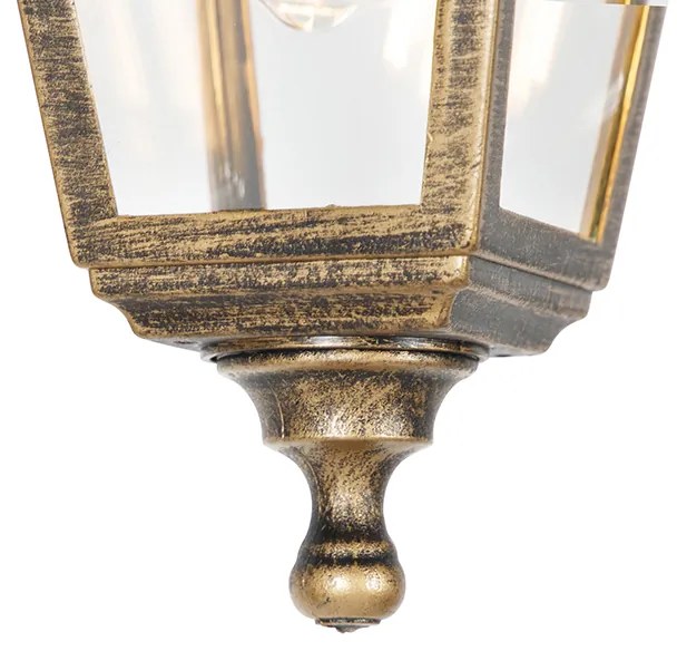 Класическа висяща лампа за външно осветление антично злато IP44 - Capital