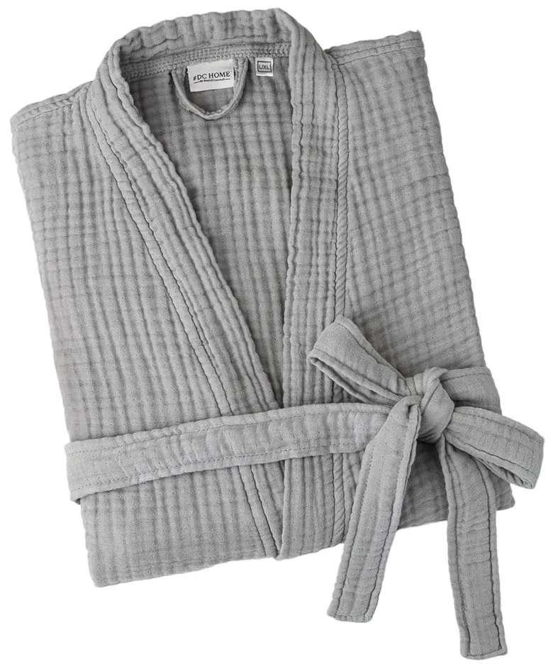 Сива муселинова хавлия размер L/XL Kimono – Foutastic