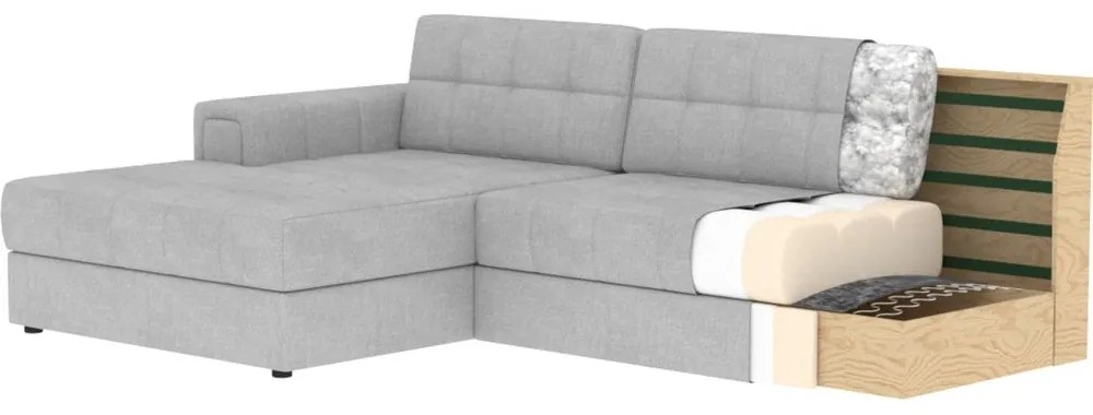 Бежов кадифен сгъваем ъглов диван (ляв ъгъл) Blezalt – ELTAP