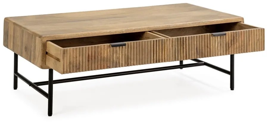 Масичка за кафе от масивно манго в естествен цвят 60x120 cm Mundra – MOME