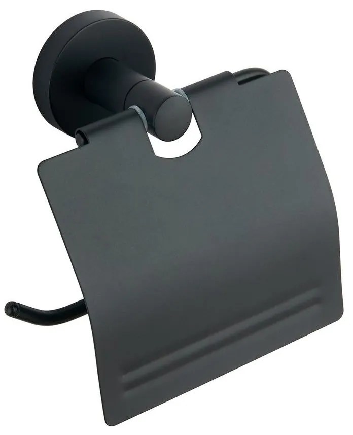 Aqualine - Поставка за тоалетна хартия с покривало SAMBA черен