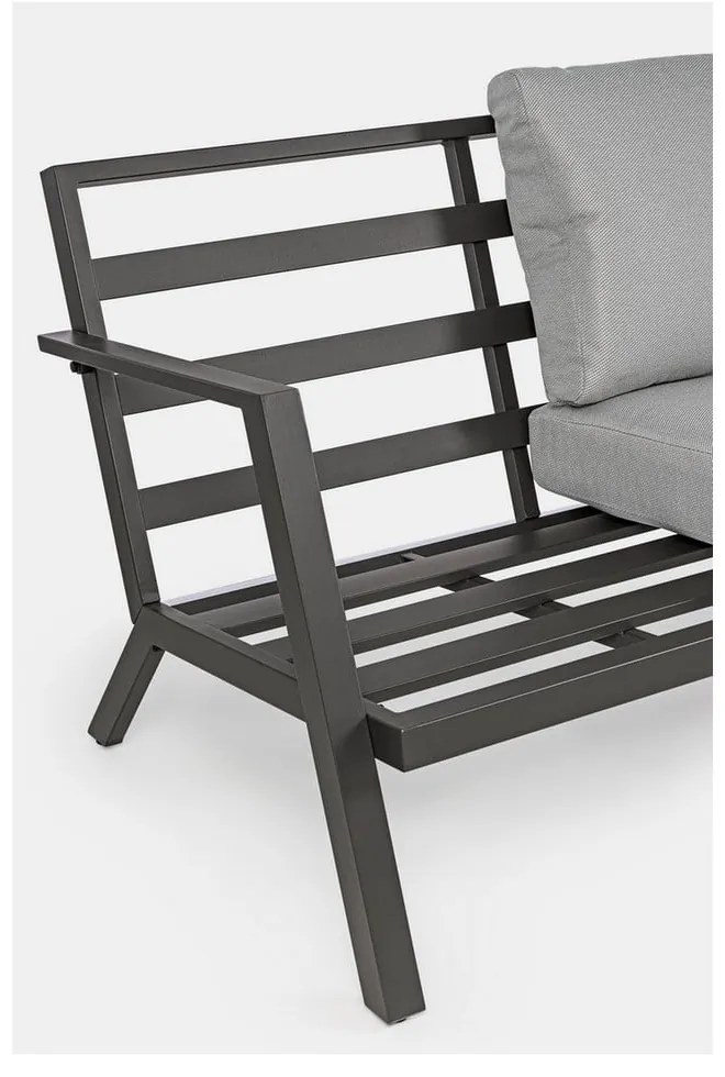 Сив алуминиев градински комплект от за отдих за 4 Harley – Bizzotto