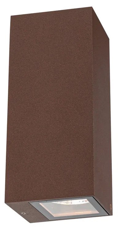 Индустриален стенен аплик ръждясал кафяв 2-светлина AR70 IP54 - Baleno