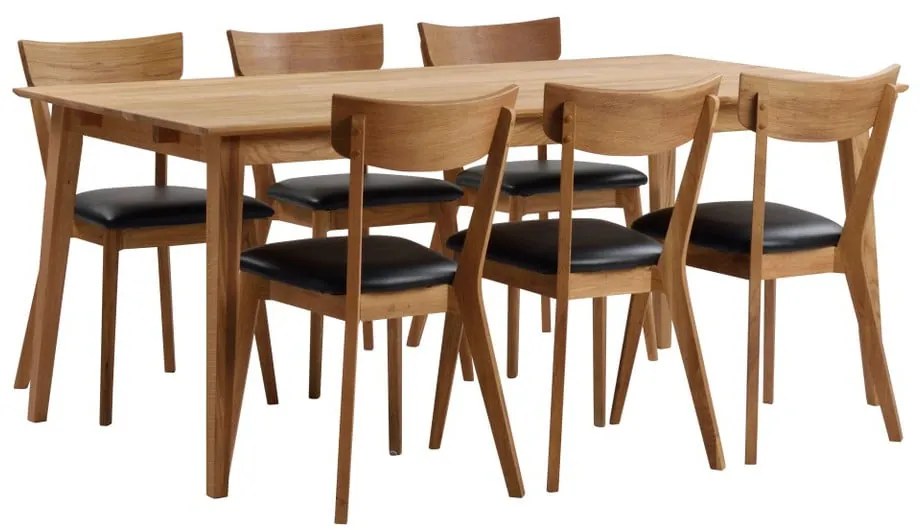 Маса за хранене от естествен дъб , 180 x 90 cm Filippa - Rowico