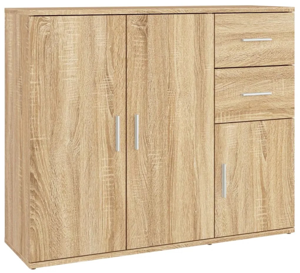 823272 vidaXL Бюфет, дъб сонома, 91x29,5x75 см, инженерно дърво