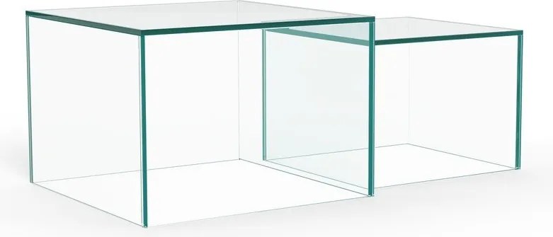 Стъклени масички за кафе в комплект 2 бр. 50x50 cm Dice – Actona