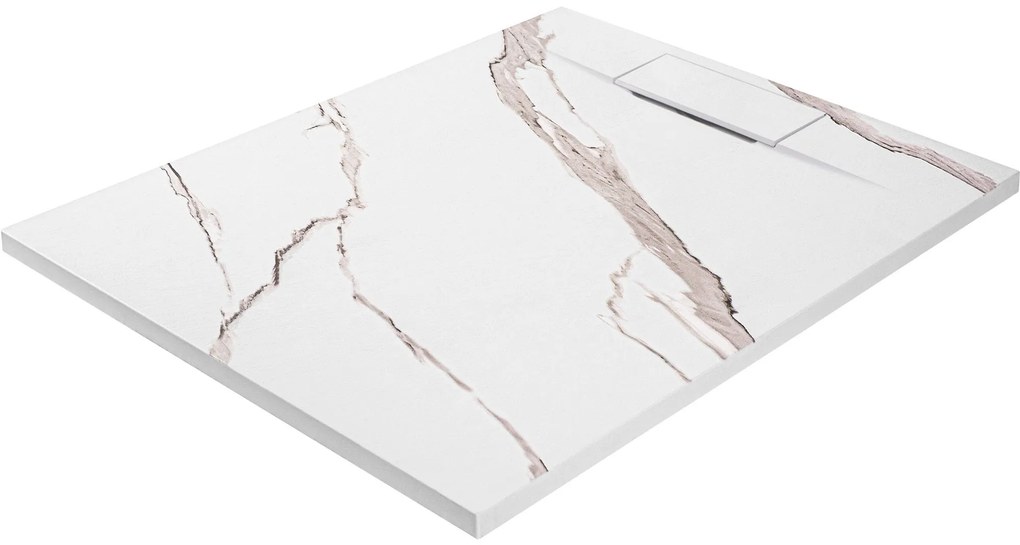 Корито за душ кабина Bazalt CARRARA WHITE 90x120