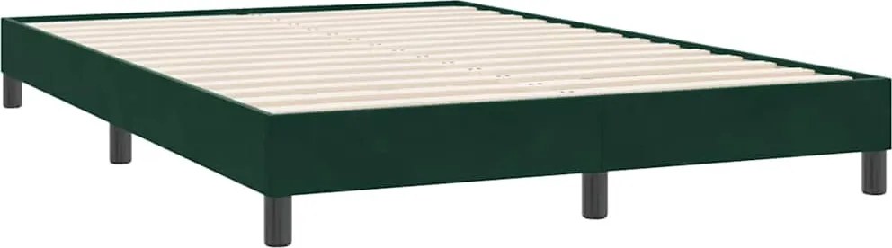 4101412 vidaXL Рамка за легло без матрак Тъмнозелено 160x220 cm Кадифе