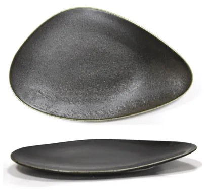 Horecano - Порцеланово плато триъгълно 38см ANTIQUE-BLACK (TR0001-15B)
