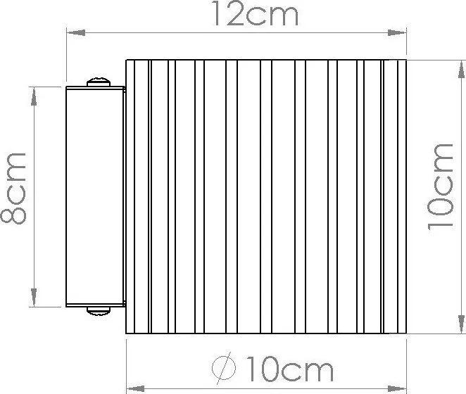 Прасковена стенна лампа ø 10 cm Zora – Sollux