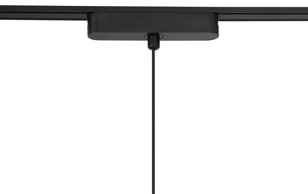 Модерна релсова система с 6 черни висящи лампи 1-фазов - Magnetic Cassie