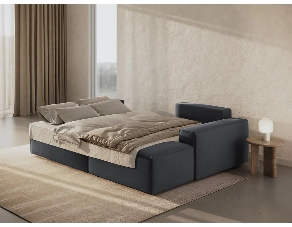 Тъмносив разтегателен ъглов диван (десен ъгъл) Jodie – Micadoni Home